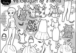 Paper Doll Coloring Pages Printable Paper Doll Coloring Page