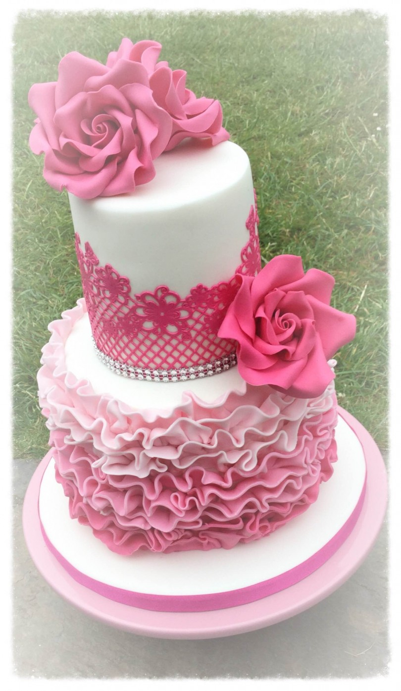 32+ Wonderful Image of Pink Birthday Cake - birijus.com