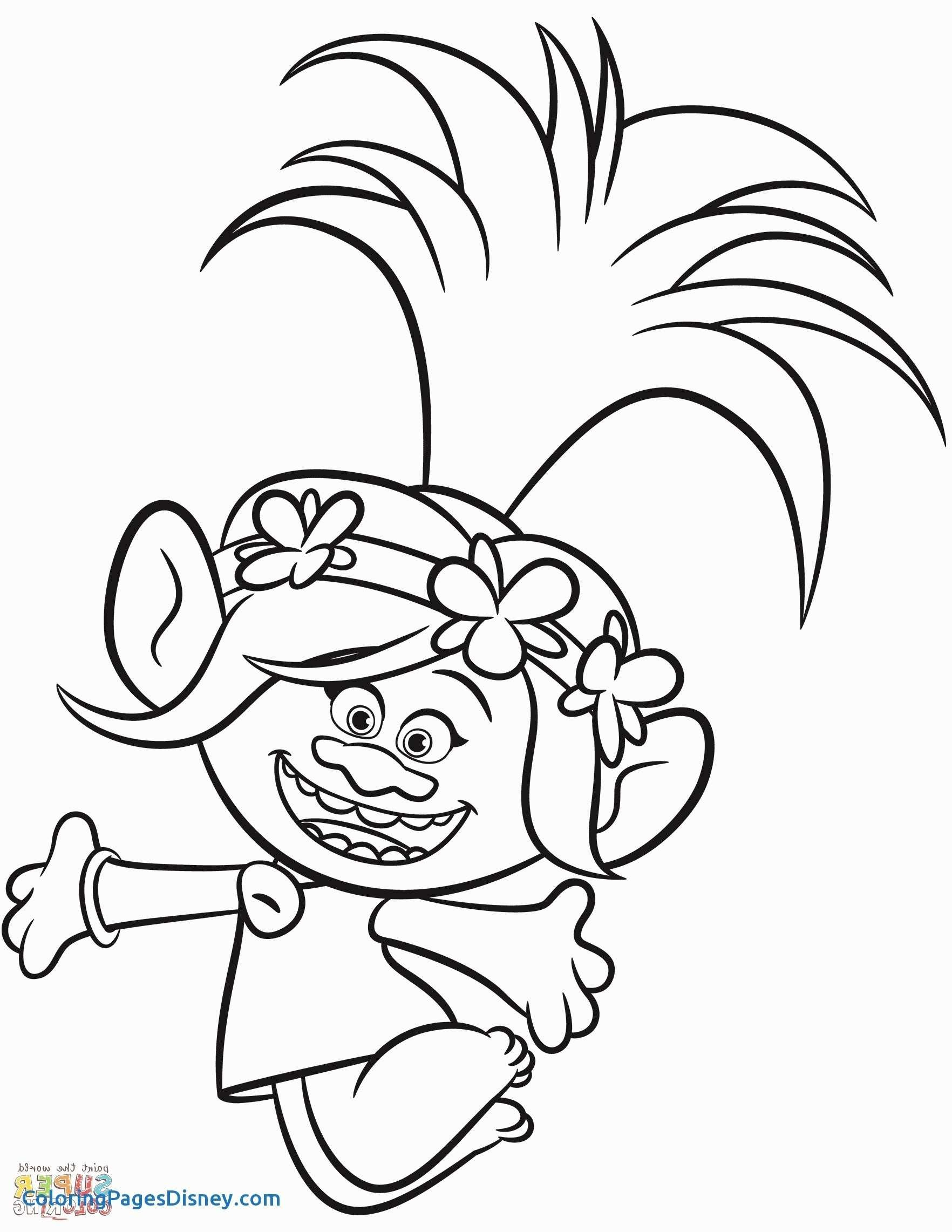 Poppy Coloring Page Branch And Poppy Coloring Pages Awesome Poppy ...