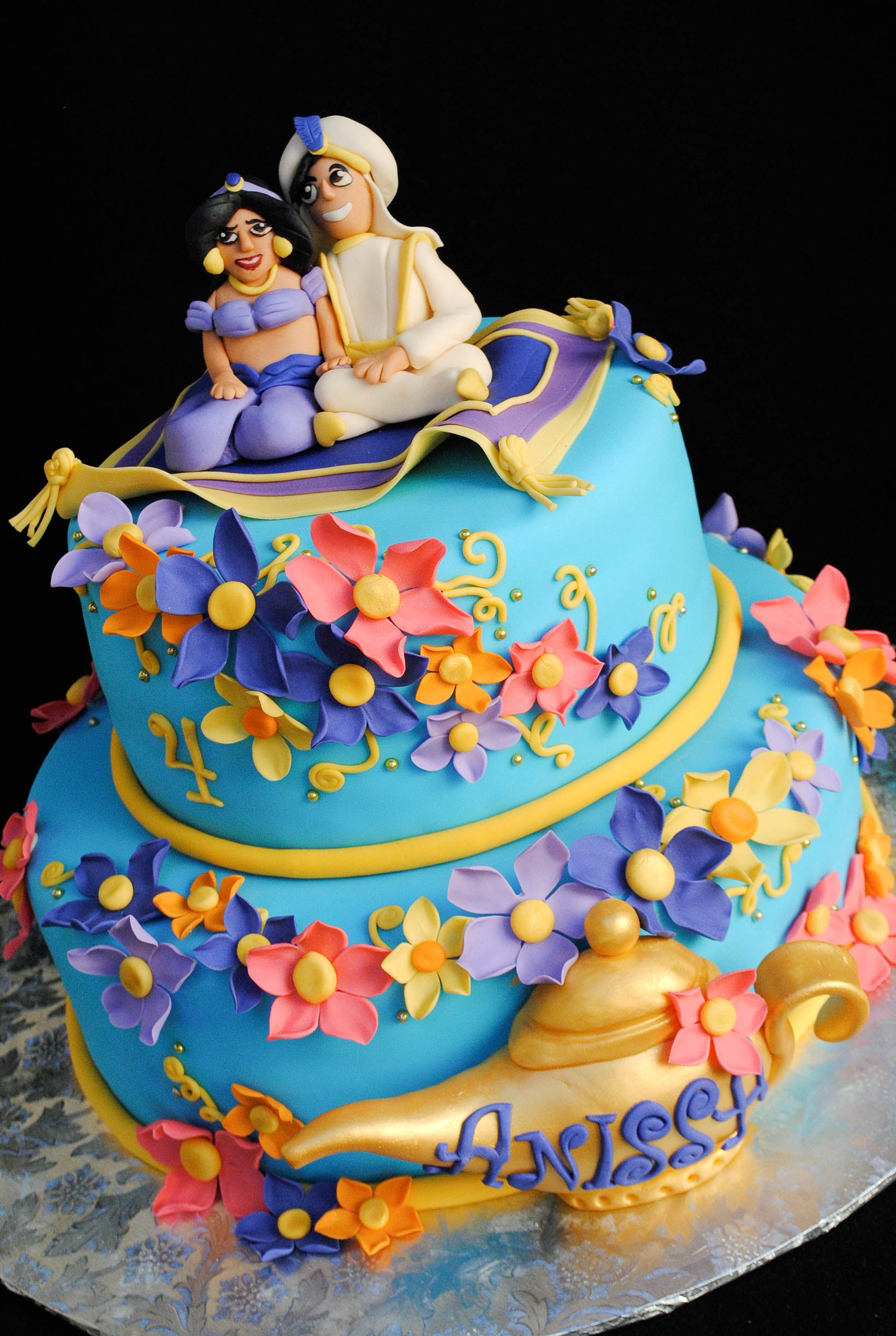 Princess Jasmine Birthday Cake Aladdin And Princess Jasmine Birthday ...