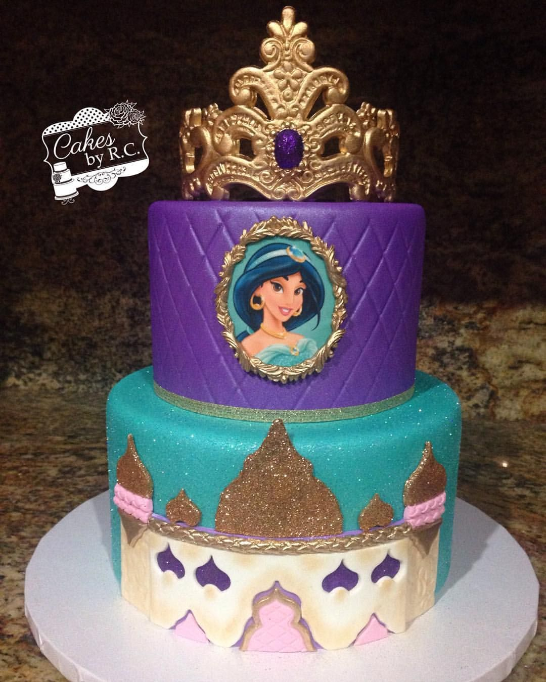 Princess Jasmine Birthday Cake Jasmine Inspired Cake Made For Princess Briannas 5th Birthday