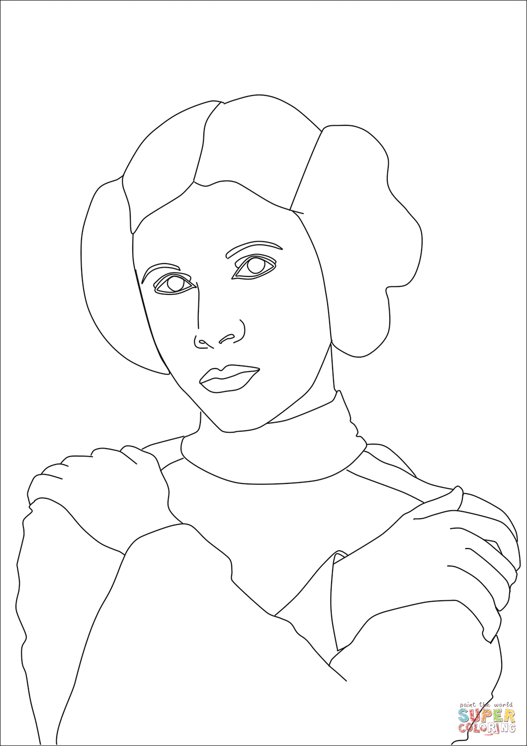 Princess Leia Coloring Pages Princess Leia Coloring Page Free Printable ...
