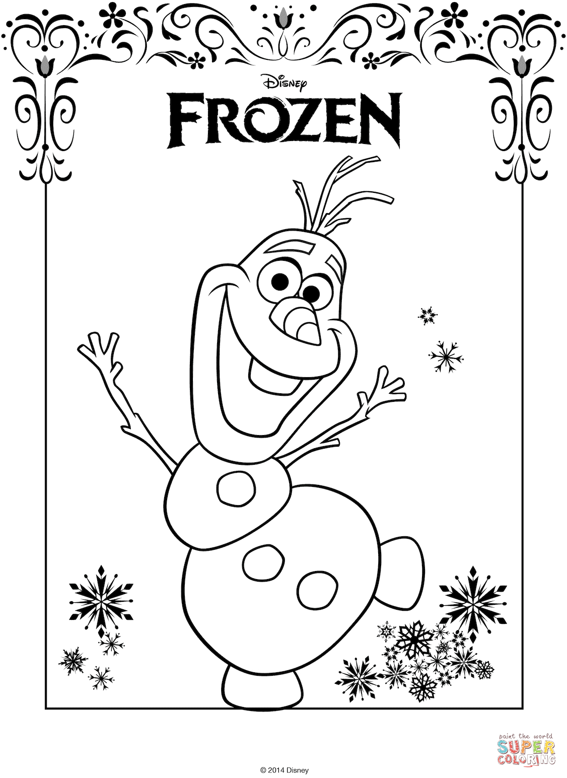 Printable Frozen Coloring Pages The Frozen Coloring Pages Free Coloring ...