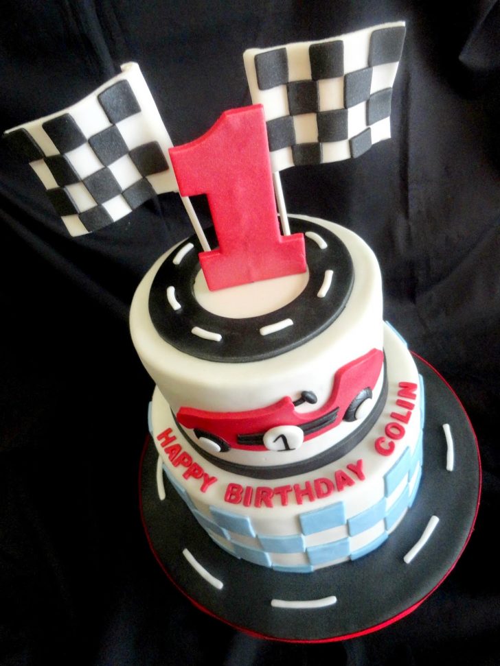 Race Car Birthday Cake My Pink Little Cake Race Car Theme 1st Birthday ...