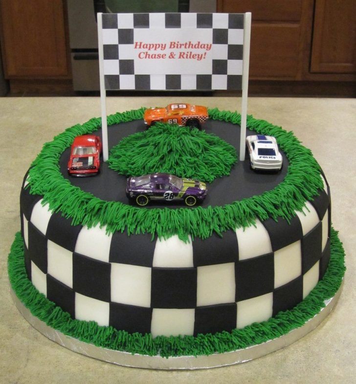 Race Car Birthday Cake Race Car Track Birthday Cake Birthday Cakes ...