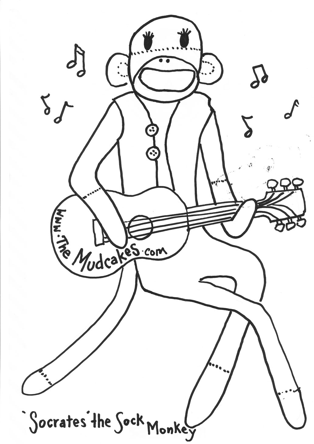 Sock Coloring Page Sock Monkey Coloring Page 29962 Bestofcoloring ...