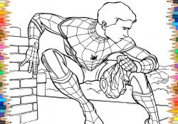 Spider Man Homecoming Coloring Pages Spider Man Homecoming Coloring Page L Coloring Markers Videos For