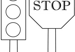 Stop Sign Coloring Page Traffic Light And Stop Sign Coloring Page Safety