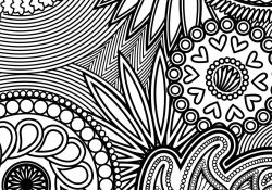 Stress Coloring Pages Paisley Hearts And Flowers Anti Stress Coloring Design Coloring