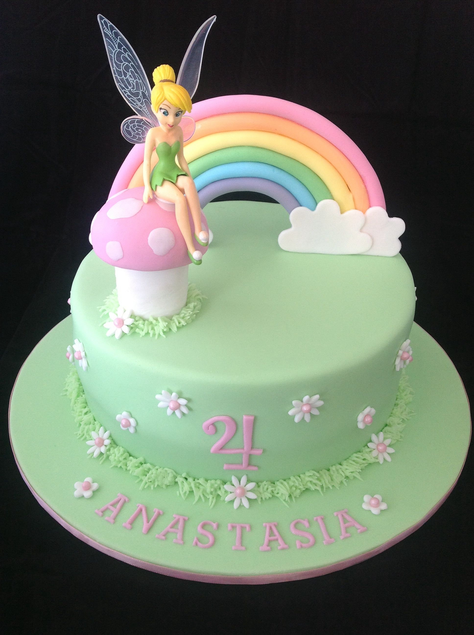 Tinkerbell Birthday Cakes Tinkerbell Cake Love The Simplicity Of This One Tinkerbell