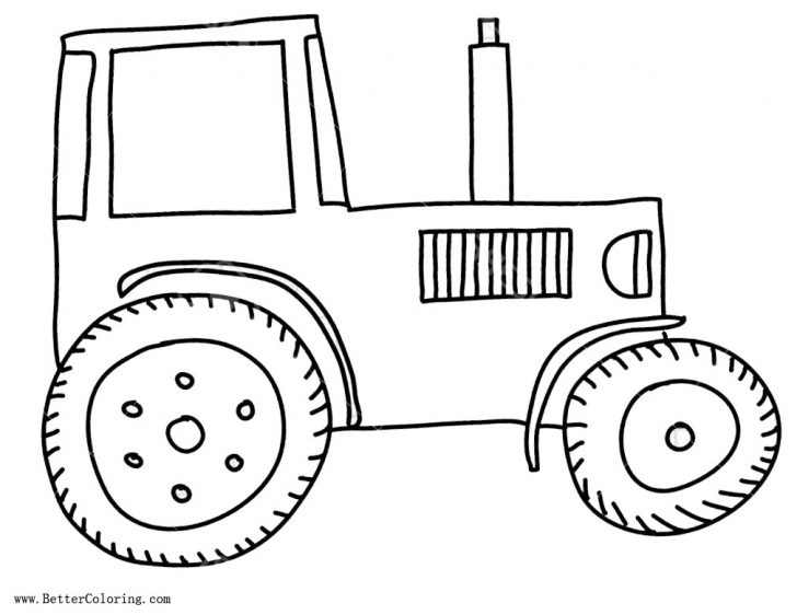Tractor Coloring Page Simple Tractor Coloring Pages Free Printable ...