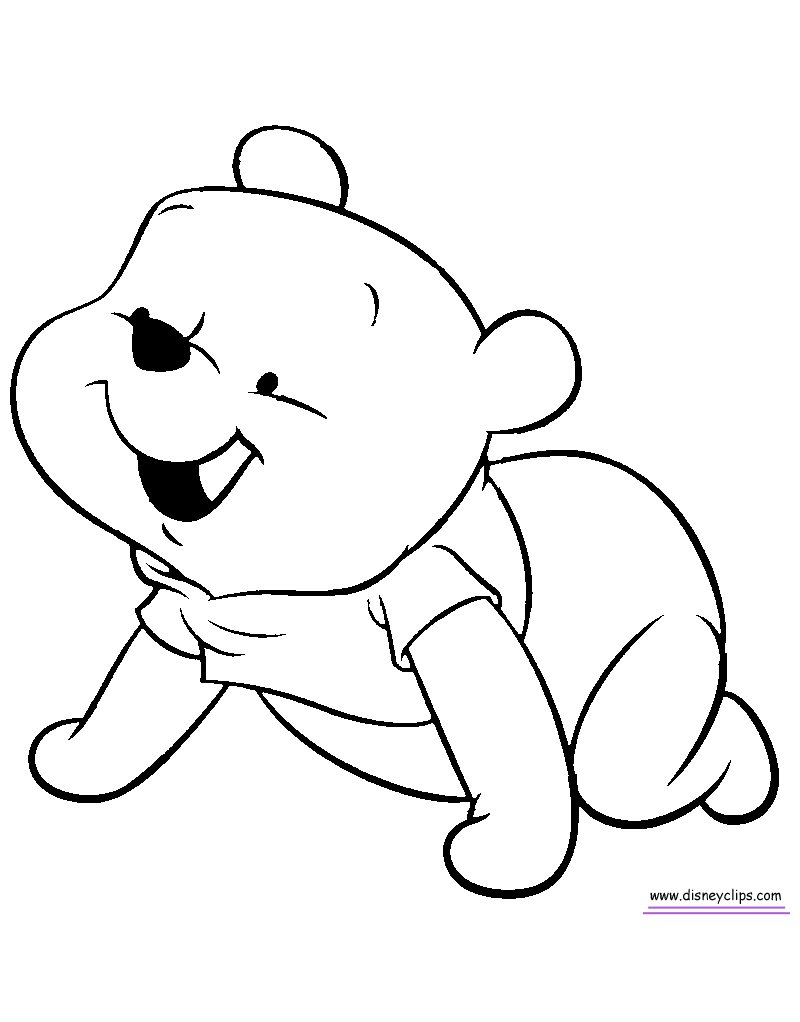 Winnie The Pooh Coloring Pages Ba Pooh Coloring Pages Disneyclips ...